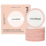 Cocokind Reusable Facial Rounds, Reusable Makeup Remover Pads, Made with Bamboo and Cotton, Washable Makeup Cotton Rounds with Bag, 14 Count