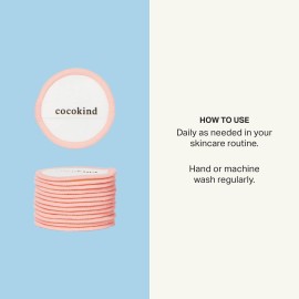 Cocokind Reusable Facial Rounds, Reusable Makeup Remover Pads, Made with Bamboo and Cotton, Washable Makeup Cotton Rounds with Bag, 14 Count Cocokind Reusable Facial Rounds, Reusable Makeup Remover Pads, Made with Bamboo and Cotton, Washable Makeup Cotton Rounds with Bag, 14 Count