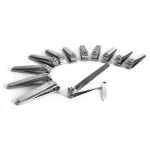 ForPro Professional Collection Flat Jaw Toe Nail Clippers, Stainless Steel, Heavy Duty Flat Edge Toenail Cutter with Built-in Nail File, 12-Count