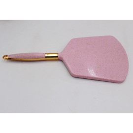 Eaoundm Hand Held Mirror with Handle, Makeup Hand Mirror with Hook Hole for Bathroom and Bedroom, Barbers Haircut Mirror for Home and Salon (6 W X13 L inchs, Pink)