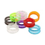 10pcs Colorful Barber Hair Scissors with Finger Rings & Grips - Grooming Shear Thumb Inserts & Finger Protector Ring for Pet Shears (Random Color)