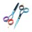 10pcs Colorful Barber Hair Scissors with Finger Rings & Grips - Grooming Shear Thumb Inserts & Finger Protector Ring for Pet Shears (Random Color)