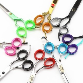 10pcs Colorful Barber Hair Scissors with Finger Rings & Grips - Grooming Shear Thumb Inserts & Finger Protector Ring for Pet Shears (Random Color) 10pcs Colorful Barber Hair Scissors with Finger Rings & Grips - Grooming Shear Thumb Inserts & Finger Protector Ring for Pet Shears (Random Color)