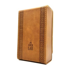 Luck Lab Leather Tarot Card Case/Holder - Brown - For Most Standard Size Tarot Cards (Fits Deck size with Box measuring 4.875 x 2.875 x 1.25)- Tree of LIfe Design