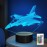 Anywin Warplane Night Lights,Kids Airplane 3D Night Light Bedside Lamp Fighter Toy Light 7 Colors Changing with Remote Control Best Christmas Gifts and Birthday Gifts for Boys Girls Kids Baby