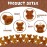 Hungdao 12pcs Mini Flocked Bears Tiny Bear Stuffed Miniature Decorations for Birthday Cake Wedding Decor Party Favor Supplies Bag Charm DIY Accessory 1 Inch(Brown, Light Brown)