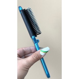 2 Blue ALAZCO Folding Hair Brush With Mirror Compact Pocket Size Travel Car Gym Bag Purse Locker Swimming Camping Sleepover Gift and more