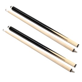 Genubi Industry 48 Inch Pool Cue Stick/Billiards Cue Stick, Hardwood Pool Stick Pool Cue, 2-Piece Pool Cue House Bar Cue Stick, Set of 2