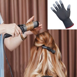 JM-FUHAND professional heat resistant glove for hair styling heat lock curling.1 pair. One Size Fit All.