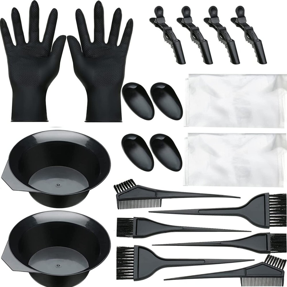 20 PCS Hair Dye Brush and Bowl Tool Kit, Hair Dye Coloring Kit, Dye Brush, Hair Tinting Bowl, Ear Cover, Gloves for DIY Salon Hair Coloring Bleaching Hair Dryers Hair Dye Tools 20 PCS Hair Dye Brush and Bowl Tool Kit, Hair Dye Coloring Kit, Dye Brush, Hair Tinting Bowl, Ear Cover, Gloves for DIY Salon Hair Coloring Bleaching Hair Dryers Hair Dye Tools