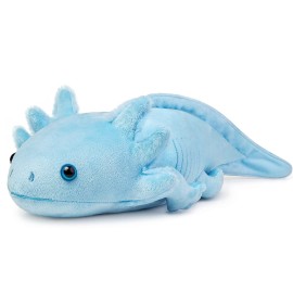 ZHONGXIN MADE Axolotl Plush - Blue Axolotl Stuffed Animal, Realistic 20 Cute Ambystoma Creepy Amphibians Plush Toys, Unique Plush Gift Collection for Kids