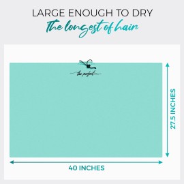 THE PERFECT HAIRCARE Microfiber Hair Large Towels Wrap for Women - Smooth as Silk - Anti-Frizz for Curly, Wavy, Straight Hair Girls - Plopping Essential - Easier to Use Than a T-Shirt - 2 Pack