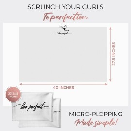 THE PERFECT HAIRCARE Microfiber Hair Large Towels Wrap for Women - Smooth as Silk - Anti-Frizz for Curly, Wavy, Straight Hair Girls - Plopping Essential - Easier to Use Than a T-Shirt - 2 Pack