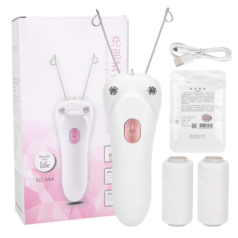 Cotton Thread Epilator Electric Cotton Thread Epilator Facial Epilator Hair Removal Machine Hair on Face & Chin[]