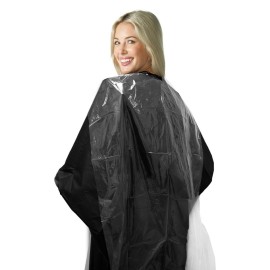 Colortrak Backwards Bib, Disposable Waterproof Salon/Barber Cape for Hair Cutting and Dyeing Protects Clients, Capes and Salon Chairs, 24 x 38 Inches - Includes 25 Bibs
