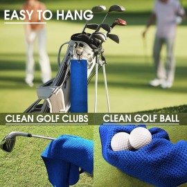 TOUNER Funny Golf Towel Gift for Dad, Retirement Gifts for Men Golfer, Funny Golf Towel for Men, Embroidered Golf Towels for Golf Bags with Clip (Retired and Living The Good Life)