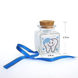 HAMUIERS Baby Tooth Box, Tooth Fairy Box for Lost Teeth, Glass Tooth Holders for Kids First Teeth Keepsake Box Gifts for Baby - Boy