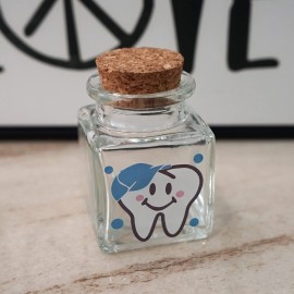 HAMUIERS Baby Tooth Box, Tooth Fairy Box for Lost Teeth, Glass Tooth Holders for Kids First Teeth Keepsake Box Gifts for Baby - Boy