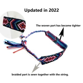 Tangser Woven Friendship Bracelets, Braided Bracelets String, Adjustable Nepal BraceletMexico Wave Anklet for Best Friends Kids Women Girls Kids Men, Assorted Colorful12PCS