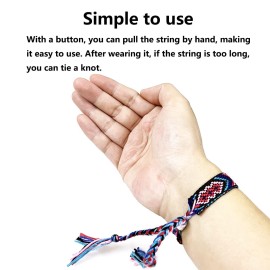 Tangser Woven Friendship Bracelets, Braided Bracelets String, Adjustable Nepal BraceletMexico Wave Anklet for Best Friends Kids Women Girls Kids Men, Assorted Colorful12PCS