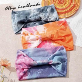 Olbye Wide Headbands 3Pcs, Tie Dye Elastic Head Bands, Turban Headwraps, Nonslip Workout Hair Bands, Boho Hair Accessories for Women Olbye Wide Headbands 3Pcs, Tie Dye Elastic Head Bands, Turban Headwraps, Nonslip Workout Hair Bands, Boho Hair Accessories for Women