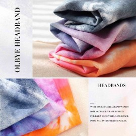 Olbye Wide Headbands 3Pcs, Tie Dye Elastic Head Bands, Turban Headwraps, Nonslip Workout Hair Bands, Boho Hair Accessories for Women Olbye Wide Headbands 3Pcs, Tie Dye Elastic Head Bands, Turban Headwraps, Nonslip Workout Hair Bands, Boho Hair Accessories for Women