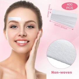 Linyuthia 800 Pcs Non Woven Waxing Strips Hair Removal Wax Paper Facial and Body Epilating Strips for Girls Women Men
