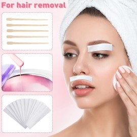 Linyuthia 800 Pcs Non Woven Waxing Strips Hair Removal Wax Paper Facial and Body Epilating Strips for Girls Women Men
