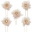 BETITETO Bridal Flower Hair Pins 5 Pieces U-Shaped Rhinestone Floral Hair Buns Comb Accessories for Wedding Party Banquet (Pink)