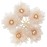 BETITETO Bridal Flower Hair Pins 5 Pieces U-Shaped Rhinestone Floral Hair Buns Comb Accessories for Wedding Party Banquet (Pink)