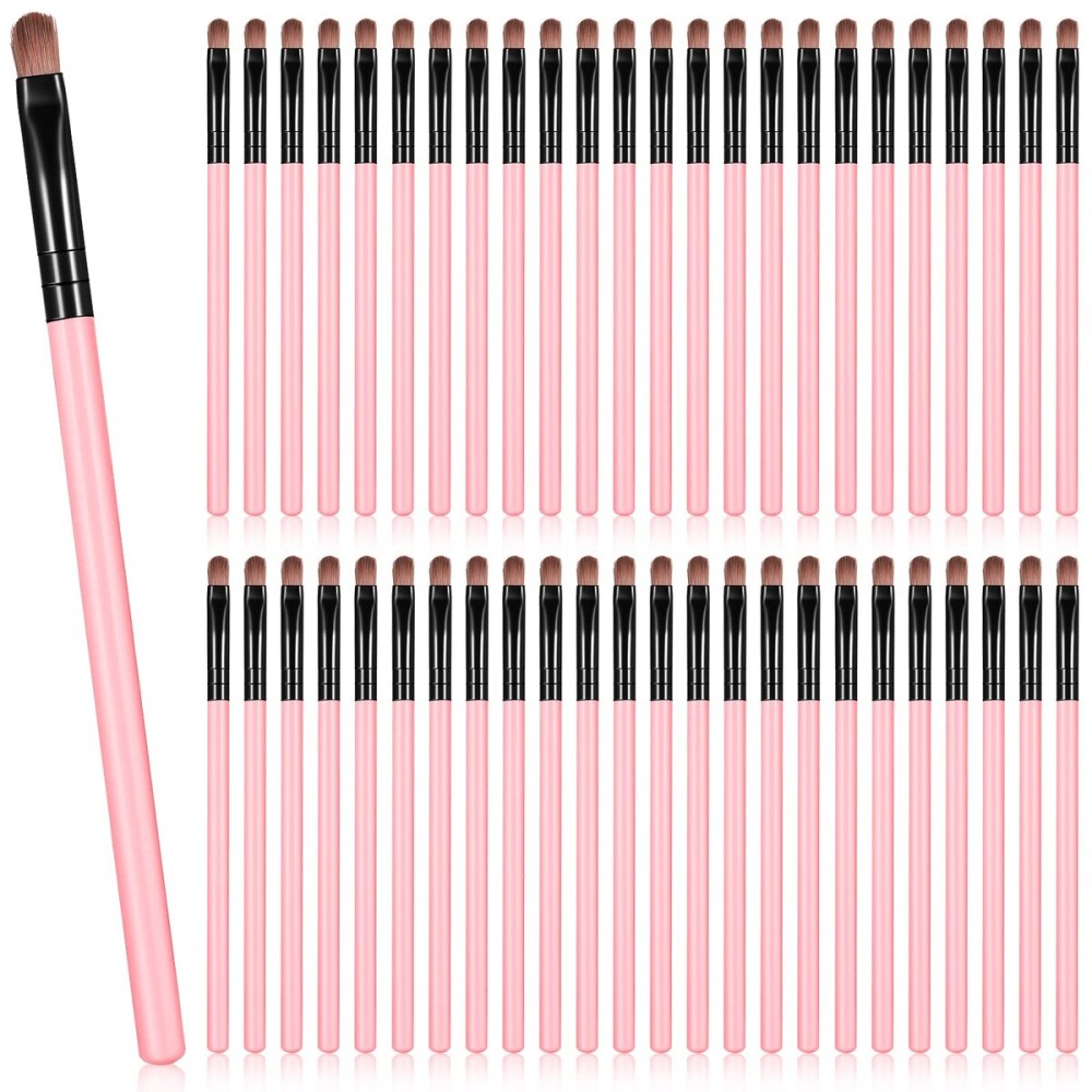 Patelai 48 Pcs Flat Makeup Brushes Flat Lip Concealer Brushes Small Portable Eyebrow Brush Concealer Synthetic Lip Brush Beauty Makeup Tool for Concealing Blending Setting Buffing(Pink) Patelai 48 Pcs Flat Makeup Brushes Flat Lip Concealer Brushes Small Portable Eyebrow Brush Concealer Synthetic Lip Brush Beauty Makeup Tool for Concealing Blending Setting Buffing(Pink)