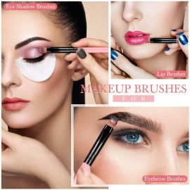 Patelai 48 Pcs Flat Makeup Brushes Flat Lip Concealer Brushes Small Portable Eyebrow Brush Concealer Synthetic Lip Brush Beauty Makeup Tool for Concealing Blending Setting Buffing(Pink) Patelai 48 Pcs Flat Makeup Brushes Flat Lip Concealer Brushes Small Portable Eyebrow Brush Concealer Synthetic Lip Brush Beauty Makeup Tool for Concealing Blending Setting Buffing(Pink)