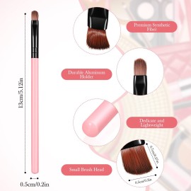 Patelai 48 Pcs Flat Makeup Brushes Flat Lip Concealer Brushes Small Portable Eyebrow Brush Concealer Synthetic Lip Brush Beauty Makeup Tool for Concealing Blending Setting Buffing(Pink) Patelai 48 Pcs Flat Makeup Brushes Flat Lip Concealer Brushes Small Portable Eyebrow Brush Concealer Synthetic Lip Brush Beauty Makeup Tool for Concealing Blending Setting Buffing(Pink)