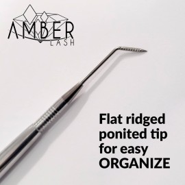 Amber Lash Eyelash Lift Perm Tool Eyelash Separator Stainless Steel Lash Lift Tool with Separation Comb Stick for Eyelash Extensions Supplies (Perm Rake)