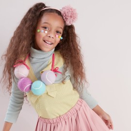 Meri Meri Pink Pompom Headband (Pack of 1) Meri Meri Pink Pompom Headband (Pack of 1)