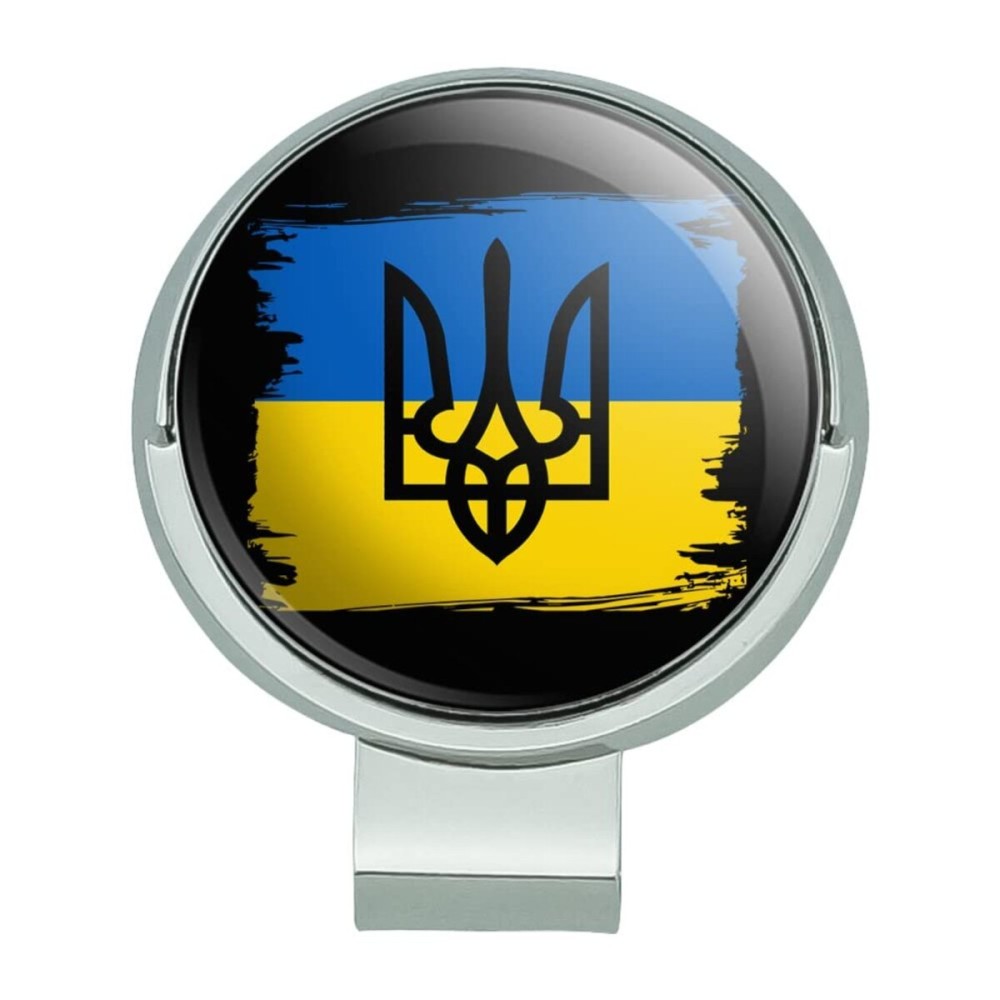 GRAPHICS & MORE Ukraine Coat of Arms Golf Hat Clip with Magnetic Ball Marker