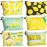 Reginary 6 Pcs Makeup Bags Purse Travel Cosmetic Pouch Waterproof Multifunction Makeup Pouch with Zipper Toiletry Bag Pencil Case Organizer Makeup Accessories for Women Girls Teenagers (Lemon Style)
