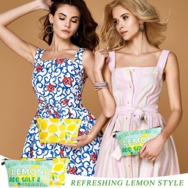 Reginary 6 Pcs Makeup Bags Purse Travel Cosmetic Pouch Waterproof Multifunction Makeup Pouch with Zipper Toiletry Bag Pencil Case Organizer Makeup Accessories for Women Girls Teenagers (Lemon Style)