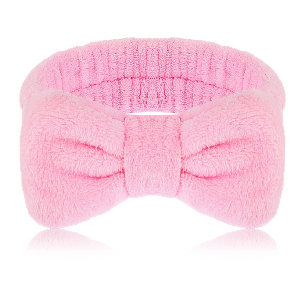 Molain Bowknot Hairband for Women, Coral Fleece Elastic Headband for Washing Face Shower Sports Beauty Skincare (Pink, 1 Count) Molain Bowknot Hairband for Women, Coral Fleece Elastic Headband for Washing Face Shower Sports Beauty Skincare (Pink, 1 Count)
