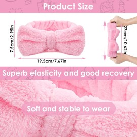 Molain Bowknot Hairband for Women, Coral Fleece Elastic Headband for Washing Face Shower Sports Beauty Skincare (Pink, 1 Count) Molain Bowknot Hairband for Women, Coral Fleece Elastic Headband for Washing Face Shower Sports Beauty Skincare (Pink, 1 Count)