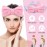 Molain Bowknot Hairband for Women, Coral Fleece Elastic Headband for Washing Face Shower Sports Beauty Skincare (Pink, 1 Count)
