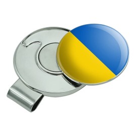 GRAPHICS & MORE Ukraine Country Flag Golf Hat Clip with Magnetic Ball Marker