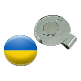 GRAPHICS & MORE Ukraine Country Flag Golf Hat Clip with Magnetic Ball Marker