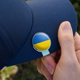 GRAPHICS & MORE Ukraine Country Flag Golf Hat Clip with Magnetic Ball Marker
