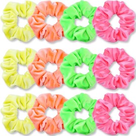 IVARYSS Neon Scrunchies for Hair 80s, Premium Velvet Soft Hair Scrunchy, Solid Colors Thick Elastic Bands, Hair Accessories for Women and Girls, 12 Pack IVARYSS Neon Scrunchies for Hair 80s, Premium Velvet Soft Hair Scrunchy, Solid Colors Thick Elastic Bands, Hair Accessories for Women and Girls, 12 Pack