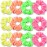 IVARYSS Neon Scrunchies for Hair 80s, Premium Velvet Soft Hair Scrunchy, Solid Colors Thick Elastic Bands, Hair Accessories for Women and Girls, 12 Pack