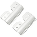 18 Teeth Ceramic Blade Compatible with Oster Fast Feed Clippers Replacement Blades for A5 Grooming Cutter Series, fit for Wahl KM Series, fit for Andis Blade Parts (3FC, 4FC, 5FC, 7FC, 9, 10), White