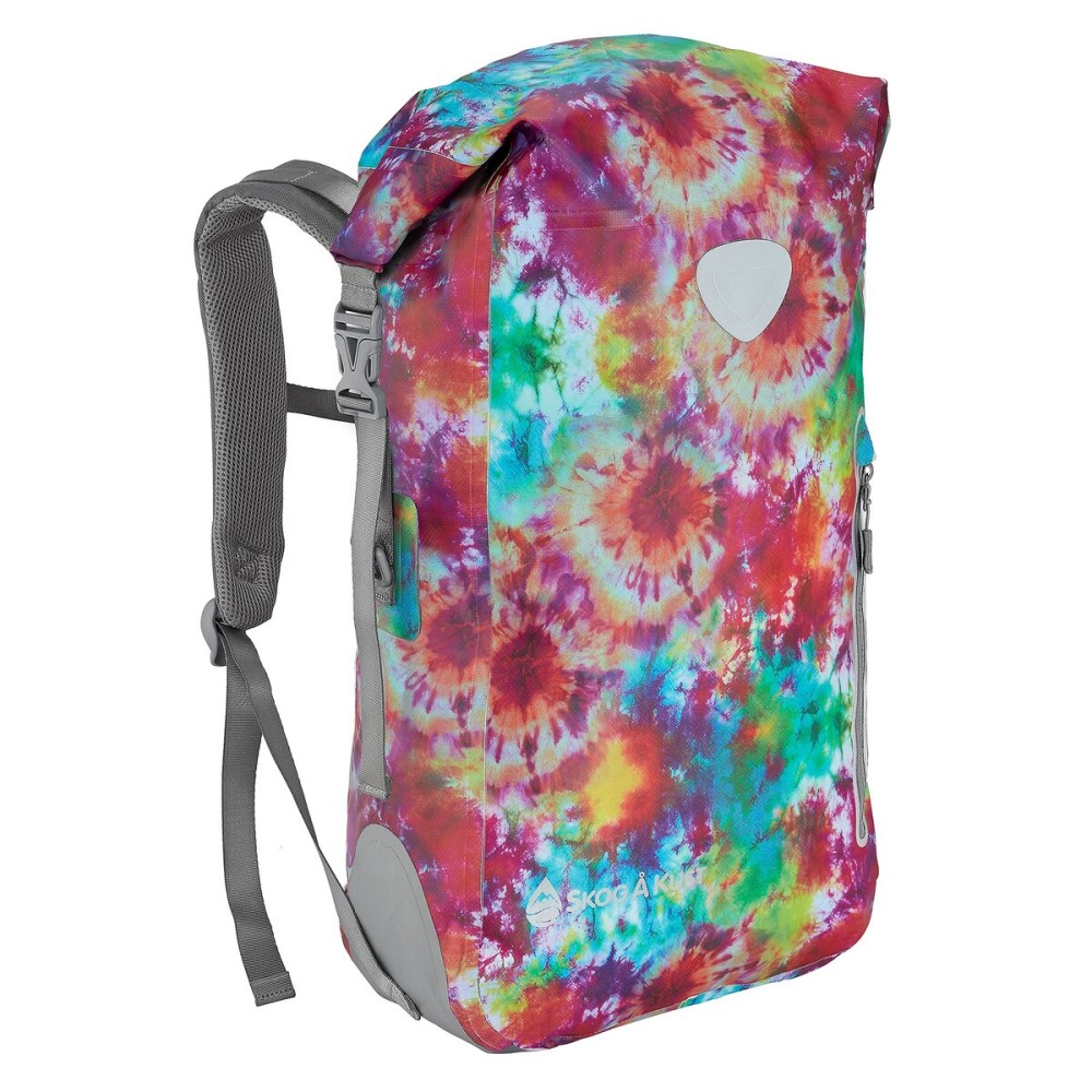 Skog  Kust BackSak Heavy Duty Waterproof Backpack - Gear Bag for Sports, Travel, & More - 25L Tie Dye
