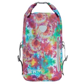 Skog  Kust BackSak Heavy Duty Waterproof Backpack - Gear Bag for Sports, Travel, & More - 25L Tie Dye