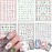 Mahjong Nail Stickers, 3D Self-Adhesive Holographic Chinese Playing Cards Game Art Decals for Women Girls Manicure Decoration, Acrylic Lucky Tips